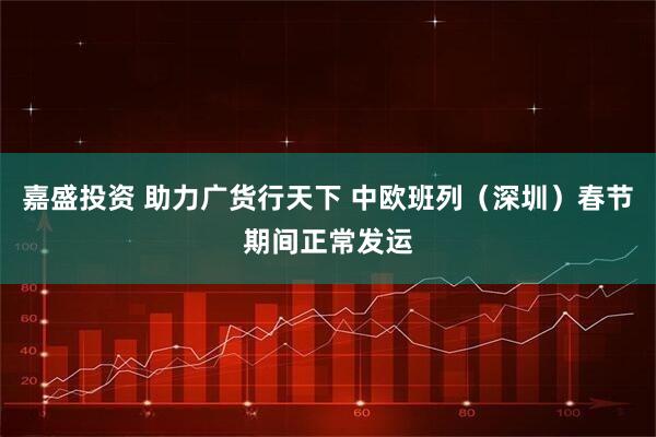 嘉盛投资 助力广货行天下 中欧班列(深圳)春节期间正常发运